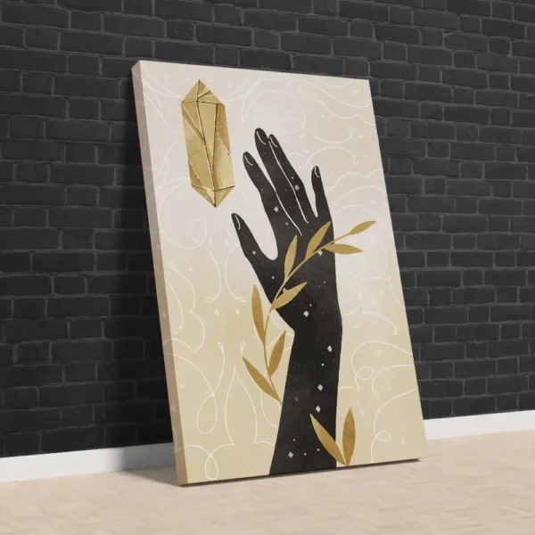 Çiçekli El Sanatı Sanatsal Kanvas Tablo