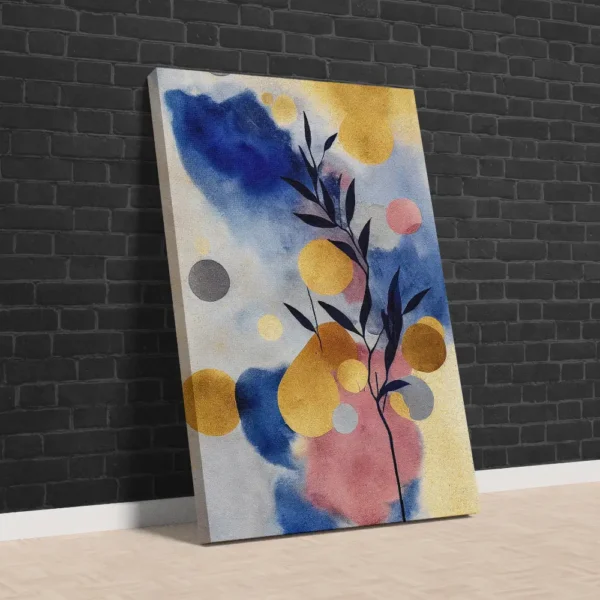 Çiçek ve Renkler Soyut Sanatsal Kanvas Tablo