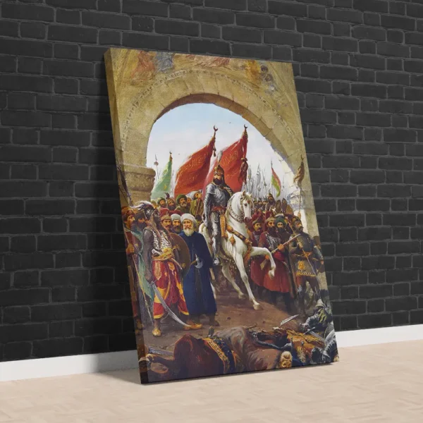 Fatih Sultan Mehmet İstanbul'a Girişi Klasik Kanvas Tablo