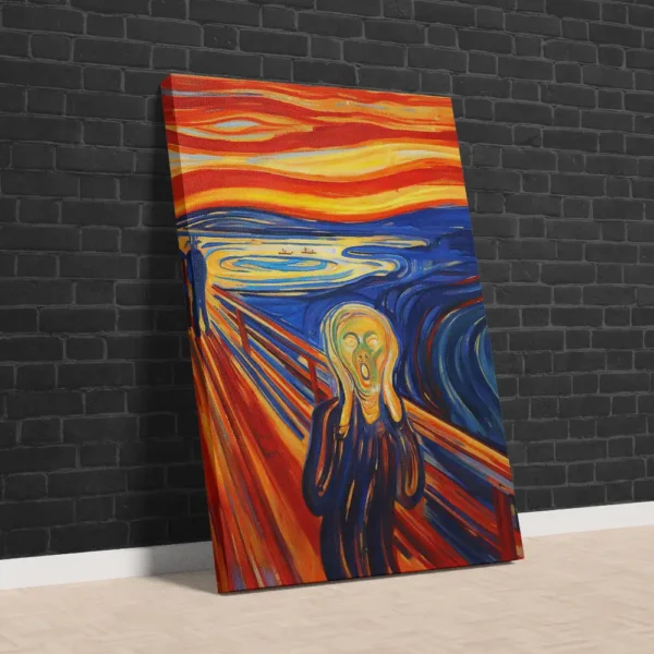 Çığlık 1893 (Edvard Munch) Klasik Kanvas Tablo
