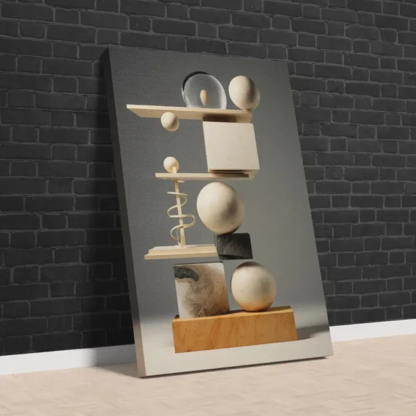 Geometrik Denge Sanatı Modern Kanvas Tablo