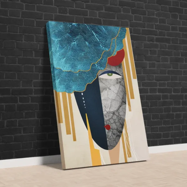 İnsan ve Doğa Temalı Soyut Sanatsal Kanvas Tablo