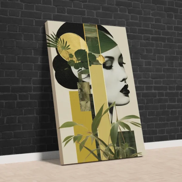 Kadın ve Doğa Temalı Sanatsal Kanvas Tablo