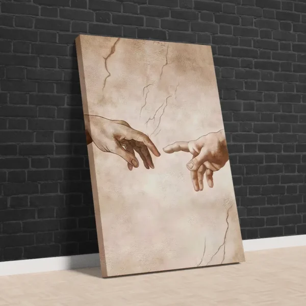 Adem’in Yaratılışı 1511 (Michelangelo) Klasik Kanvas Tablo