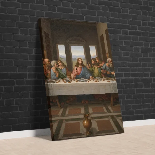 Son Akşam Yemeği 1495 (Leonardo da Vinci) Klasik Kanvas Tablo